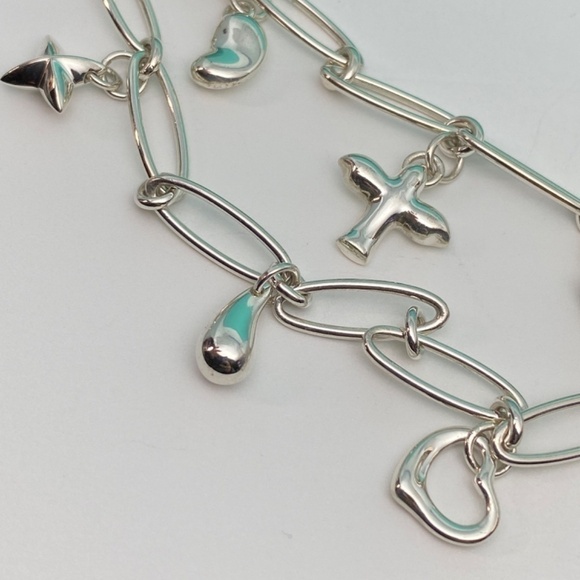 Authentication Vintage Tiffany and Company charm bracelet Elsa Peretti 925 box - Picture 4 of 6